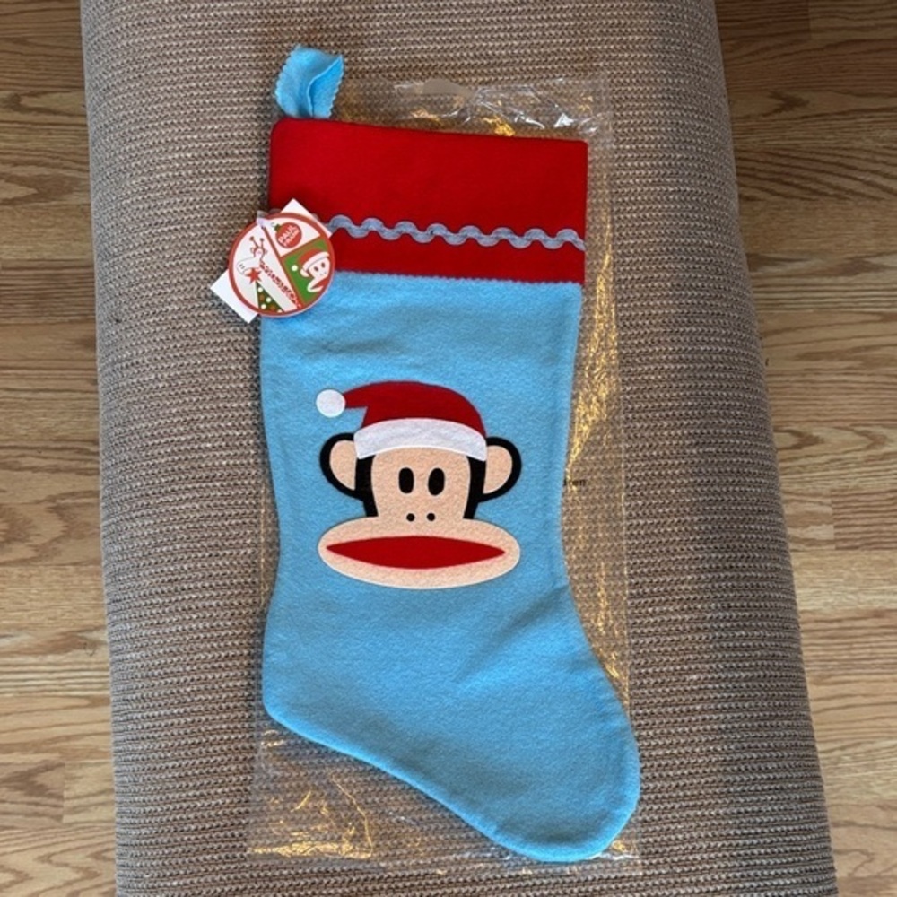 NWT Paul Frank VINTAGE JULIUS Monkey felt Christmas Stocking!